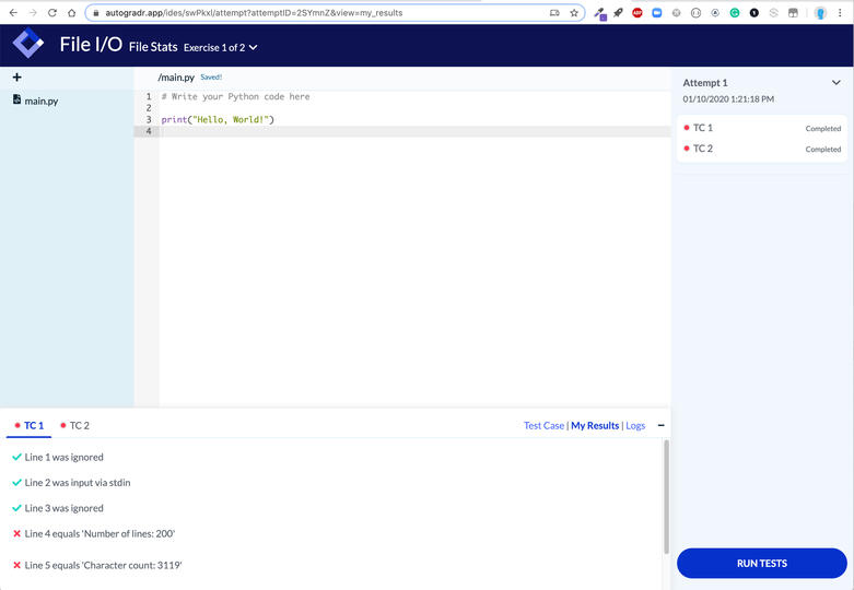 AutoGradr Screenshot