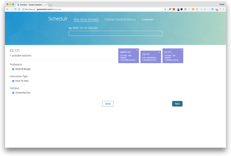 Schedulr Screenshot